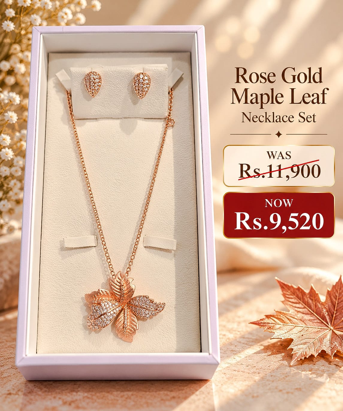 Maple Leaf Necklace Set 1 Maple Leaf Necklace Set