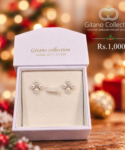 Pearl Flower Earring-Christmas
