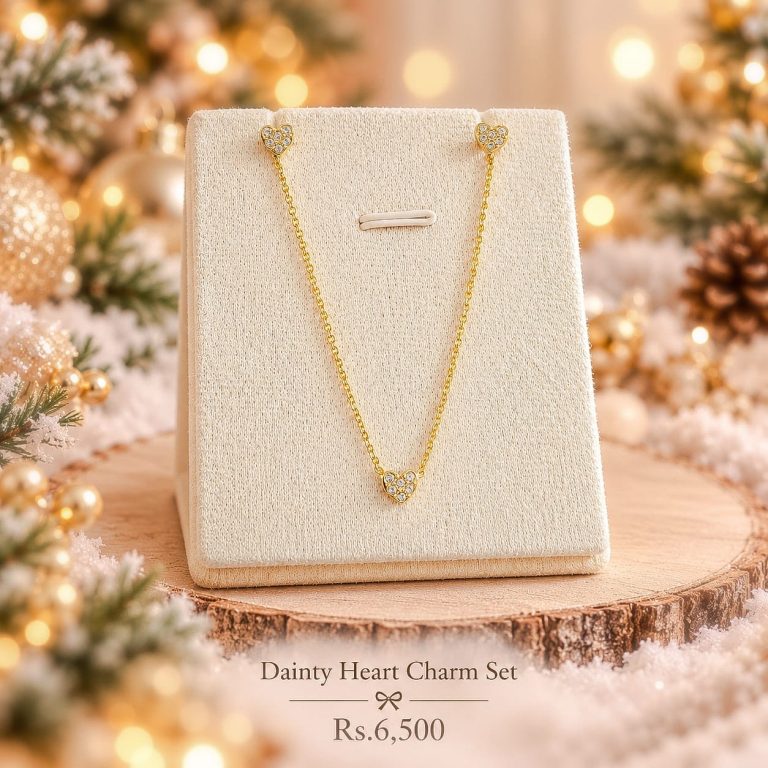 Dainty Heart Charm Set-Christmas