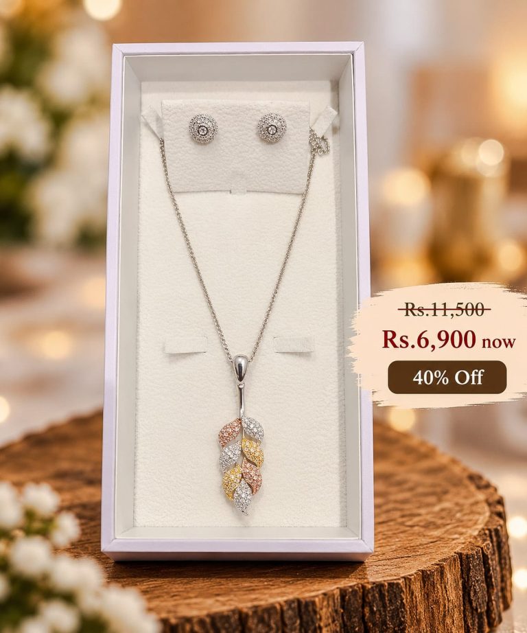 Trinity Leaf Necklace Set-Christmas