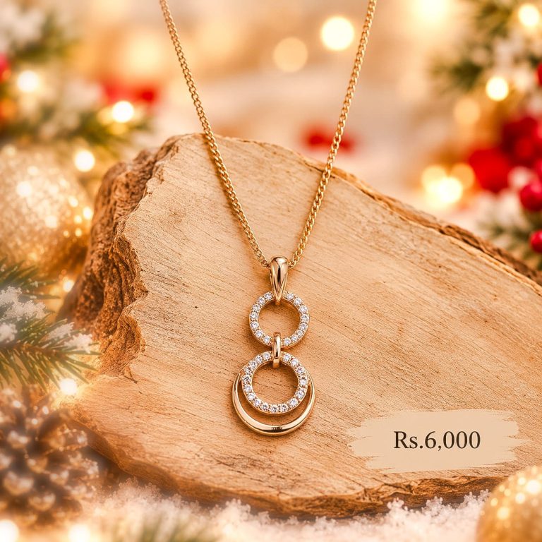 Double Loop Hanging Pendant Necklace-Christmas