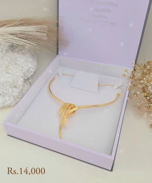 Stone Feather Necklace