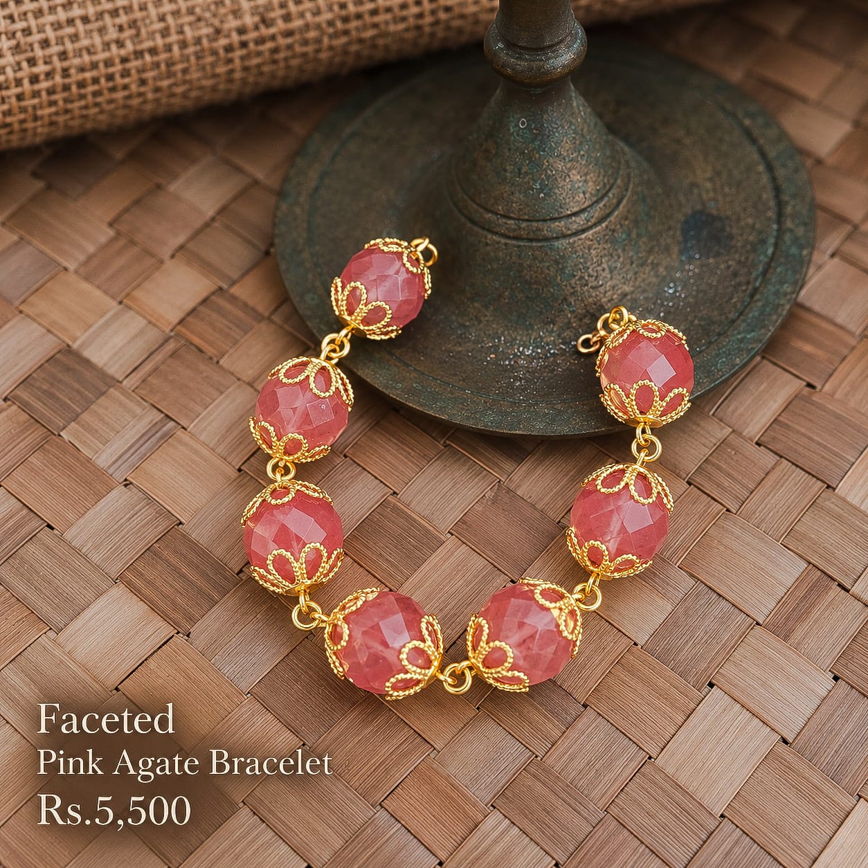 Faceted Pink Agate Collection 5 Faceted Pink Agate Collection - Image 5