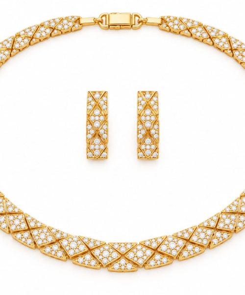 Diamond Weave Necklace Set