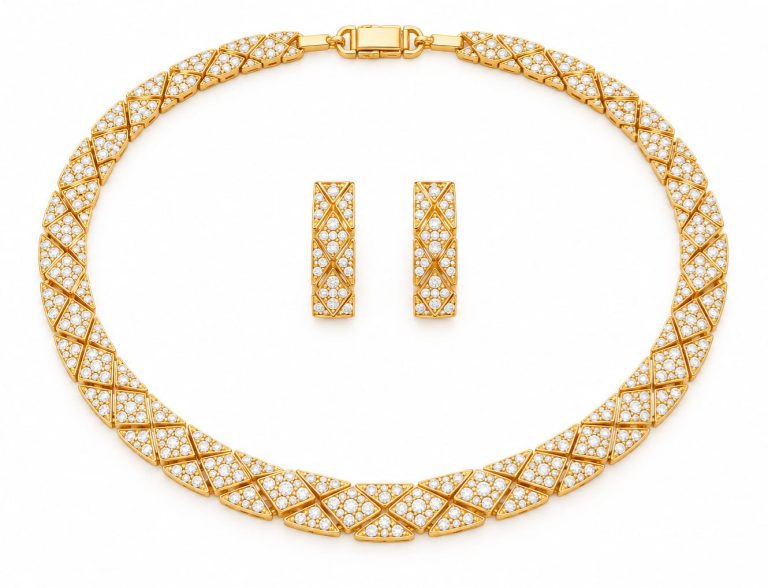 Diamond Weave Necklace Set