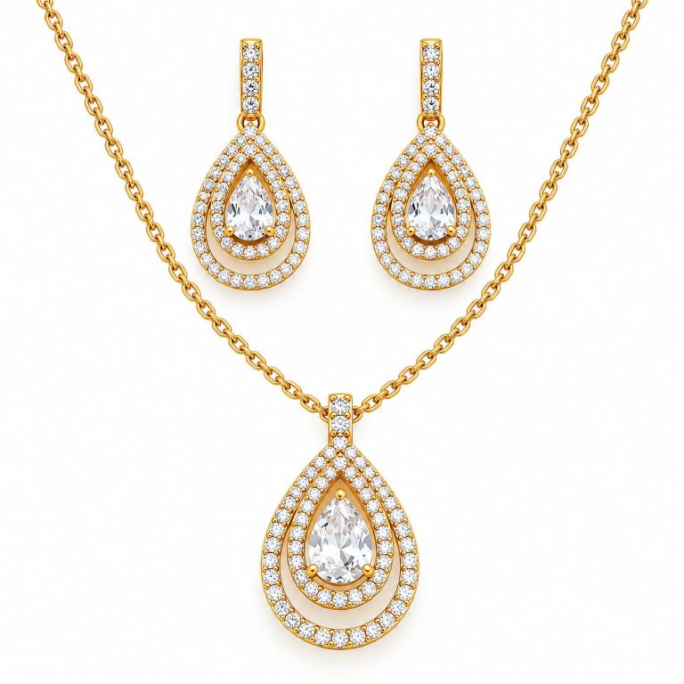 Crystal Dewdrop Charm Set