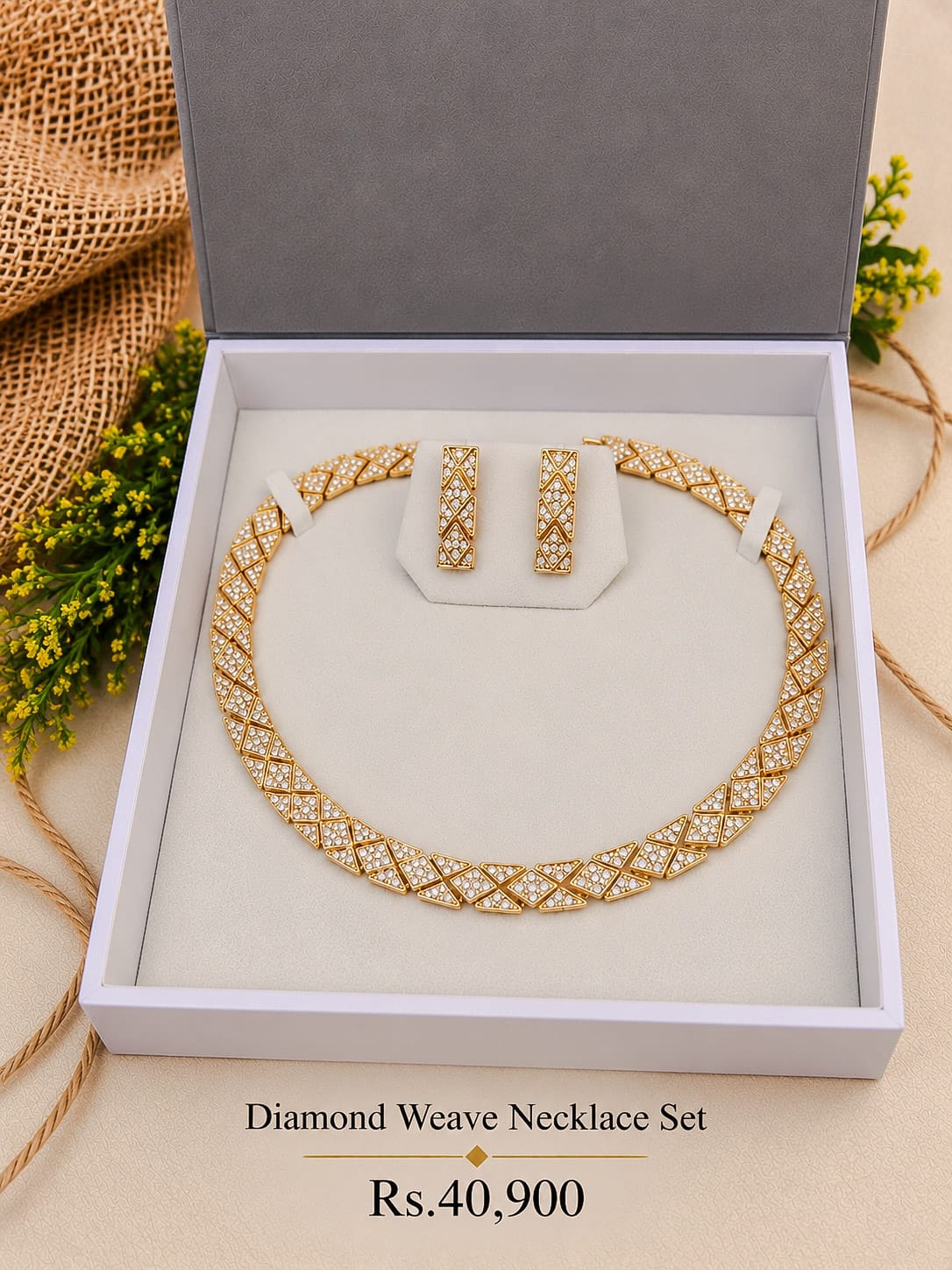 Diamond Weave Necklace Set 2 Diamond Weave Necklace Set - Image 2