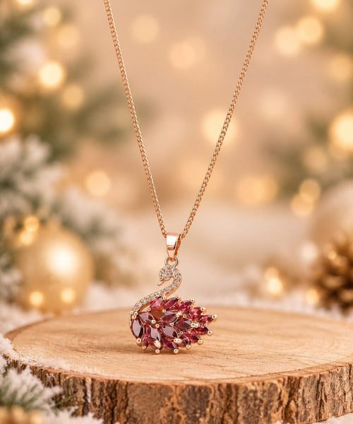 Swan Pendant Necklace-Christmas
